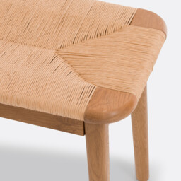 Pipo Oak & Rope Bench - thumbnail 3