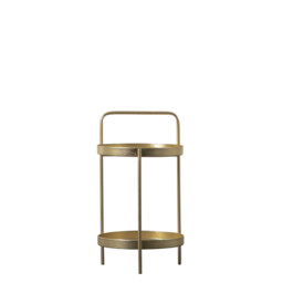 Etah Two Tier Metal Tray Side Table - thumbnail 3