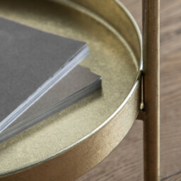 Etah Two Tier Metal Tray Side Table - thumbnail 2