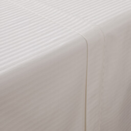 Opale Striped Cotton Satin 350 Thread Count Flat Sheet - thumbnail 4