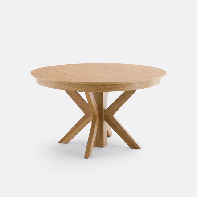 Gosling 6-12 Seater Round Extending Dining Table in Oak and Veneer - image 1