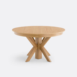 Gosling 6-12 Seater Round Extending Dining Table in Oak and Veneer - thumbnail 4