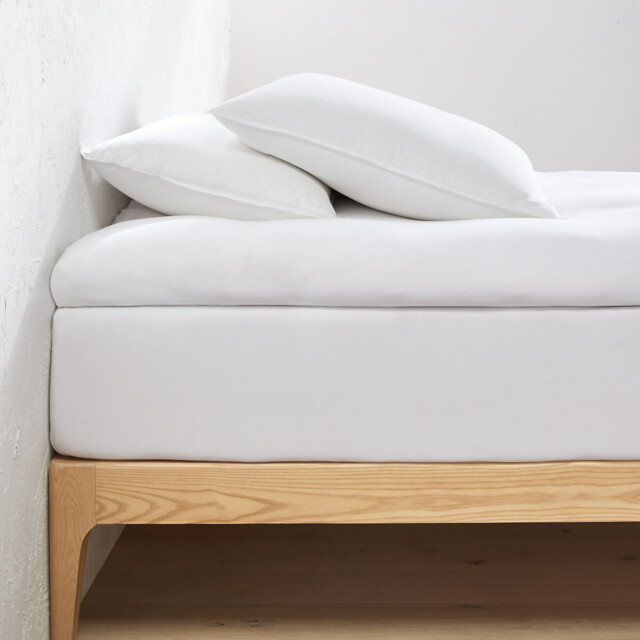 30% Recycled Cotton Jersey Fitted Mattress Topper Sheet - image 1