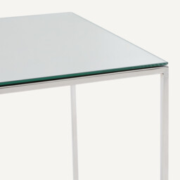 Mahaut Chrome-Plated Metal Mirrored Side Table - thumbnail 4