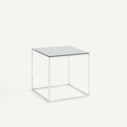 Mahaut Chrome-Plated Metal Mirrored Side Table