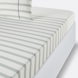 Malo Striped Cotton Fitted Sheet