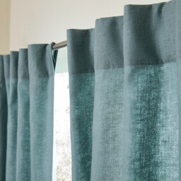 Private Curtain in Lined Washed Linen with Concealed Tabs - thumbnail 3