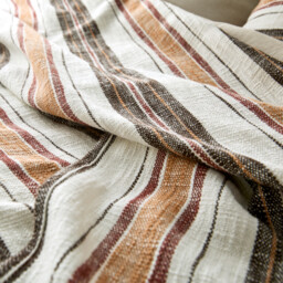Imazai Striped Cotton Basket Weave Bedspread - thumbnail 4