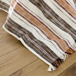 Imazai Striped Cotton Basket Weave Bedspread - thumbnail 2