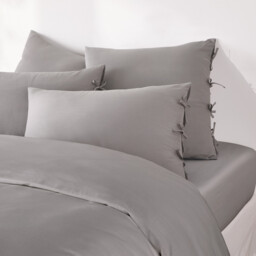 Scenario Plain Cotton Pillowcase with Tie Fastening - thumbnail 3