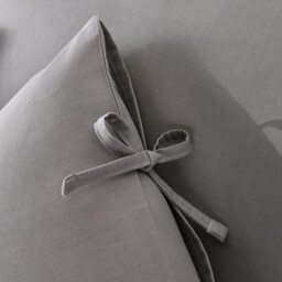 Scenario Plain Cotton Pillowcase with Tie Fastening - thumbnail 4