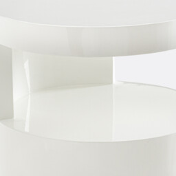Newark Cylindrical Glossy Bedside Table - thumbnail 3