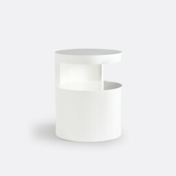 Newark Cylindrical Glossy Bedside Table - thumbnail 1