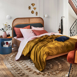 Dolce Wall Or Ceiling Light in Brass, Bamboo and Opaline Glass - thumbnail 2