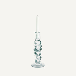 Qimera Transparent Glass Candlestick H29.5cm - thumbnail 3