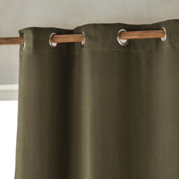 Private Washed Linen Single Lined Blackout Eyelet Curtain - thumbnail 2