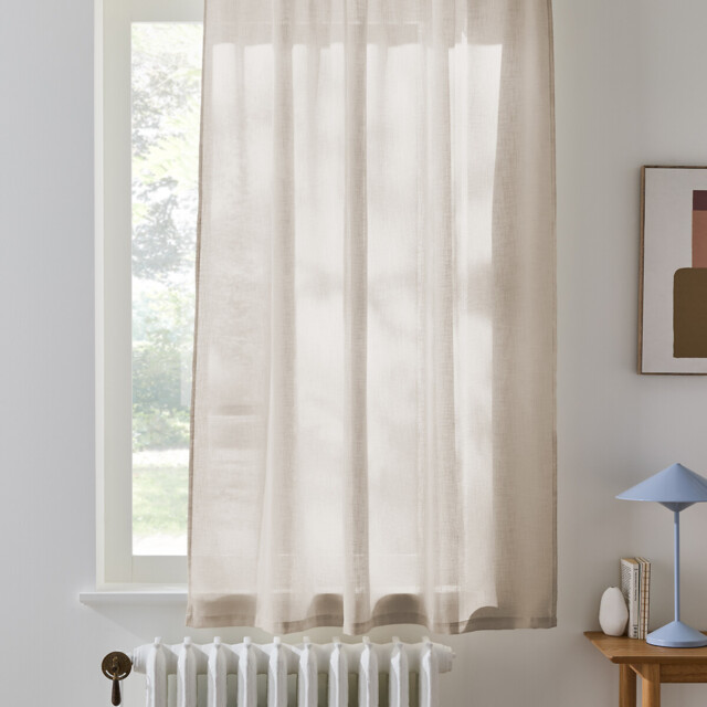 Nyong Radiator Voile Panel with Pencil Pleat and Wave - image 1
