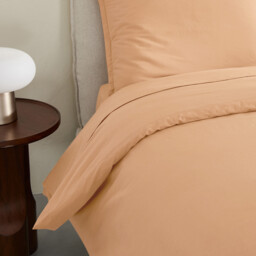 Sabbal Washed Cotton Percale 300 Thread Count Duvet Cover - thumbnail 4