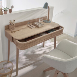 Laora Canework Desk with Drawer - thumbnail 3