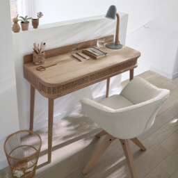 Laora Canework Desk with Drawer - thumbnail 2
