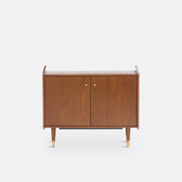 Ronda Walnut Veneer Vintage Small Sideboard - thumbnail 2