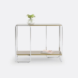 Socer Lacquered Console Table with Two Shelves - thumbnail 1