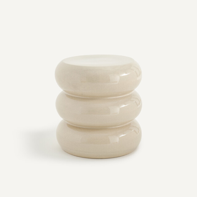 Belly Sofa Side Table in Crackled Ceramic - image 1