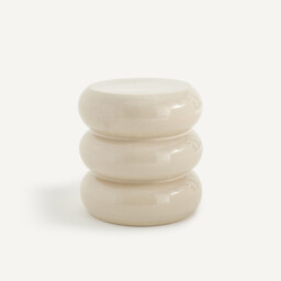 Belly Sofa Side Table in Crackled Ceramic