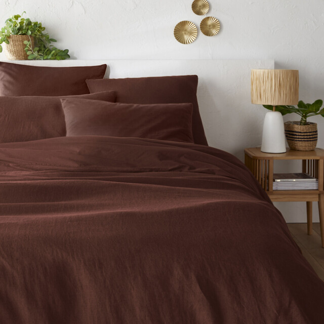 Annaba Two-Sided Washed Linen & Cotton Duvet Cover - image 1