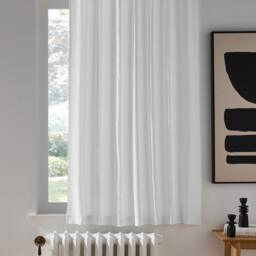 Onega Washed Linen Radiator Curtain with Hidden Fixings - thumbnail 1
