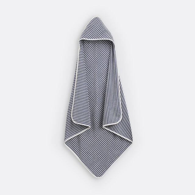 Malo Striped Cotton (360g/m2) Bath Cape - image 1