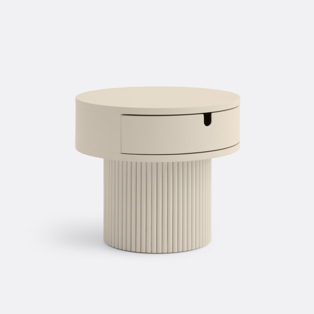 Tamita Bedside Table with Lacquered Fluted Base - image 1