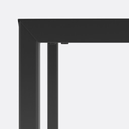 Hiba 6 Seater Dining Table in Black Steel - thumbnail 4