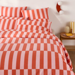 Tabaka Red 50% Recycled Cotton Duvet Cover