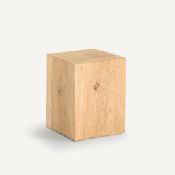 Merlin Solid Oak Block Side Table - thumbnail 4