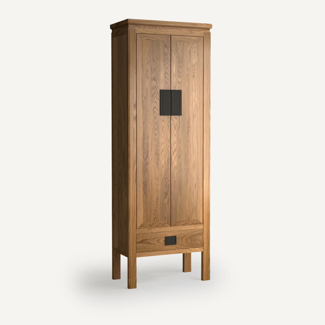 Ling Chinese Solid Oak and Veneered Wardrobe - image 1