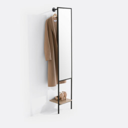 Horta Wall Coat Rack with Mirror