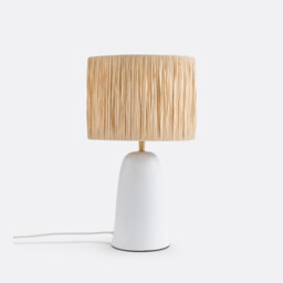Neven Terracotta and Raffia Table Lamp