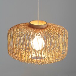 Yaku 44cm Diameter Bamboo Ceiling Light - thumbnail 4