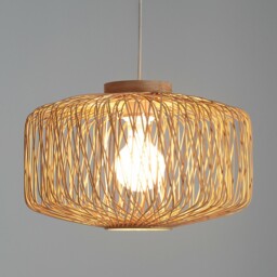 Yaku 44cm Diameter Bamboo Ceiling Light - thumbnail 2