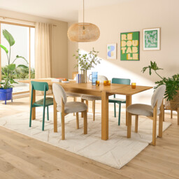 Adelita 6-10 Seater Extending Oak Dining Table - thumbnail 3