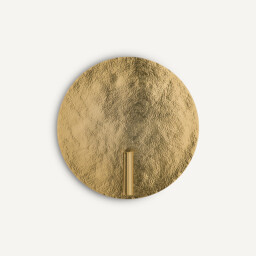Lunou Round Wall Sconce with Candle Holder/Bud Vase in Brass - thumbnail 1