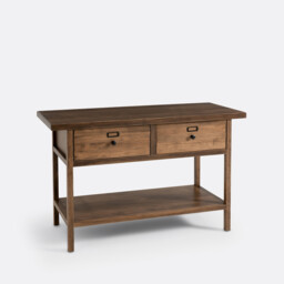 Lunja Solid Pine Double Vanity Unit - thumbnail 1