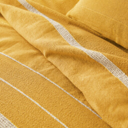 Nedo Fringed Striped 100% Cotton Bedspread - thumbnail 3