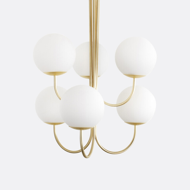 Moricio Opaline & Brass Ceiling Light - image 1