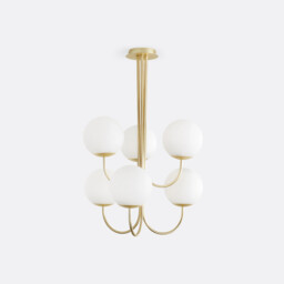 Moricio Opaline & Brass Ceiling Light - thumbnail 4