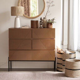 Lodge Wooden Chest of 5 Drawers - thumbnail 2