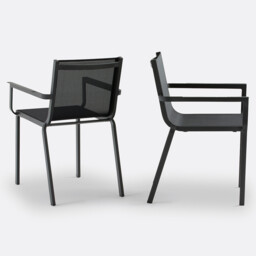 Set of 2 Zory Aluminium Garden Armchairs - thumbnail 3