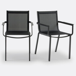 Set of 2 Zory Aluminium Garden Armchairs - thumbnail 1