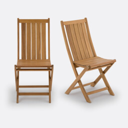 Set of 2 Palera Acacia Folding Garden Chairs